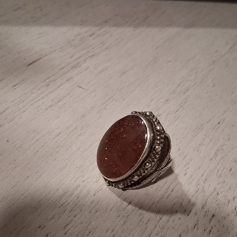 Stephen Dwesk Sterling Silver With Pink Quartz Ring Size 9